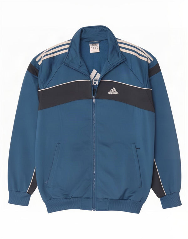 Мужской спортивный костюм Adidas с графическим рисунком, Великобритания 38/40, средний синий с цветными блоками