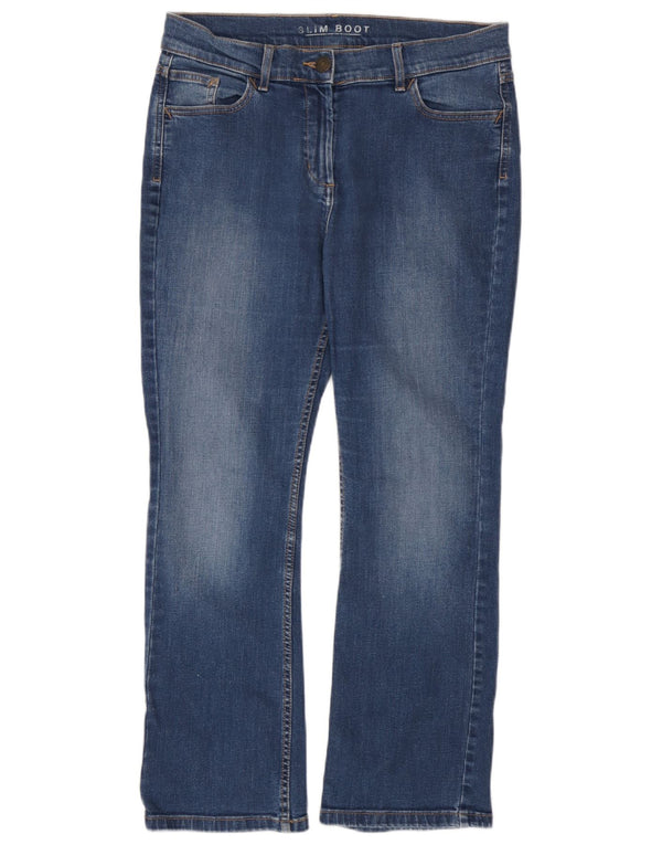Женские джинсы узкого кроя Marks & Spencer, Великобритания 14, большие W34 L28, синие, хлопок
