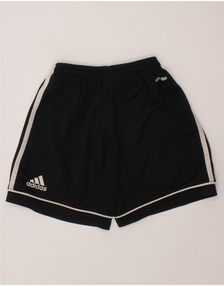 ADIDAS Boys Climalite Sport Shorts 7-8 Years  Black Polyester