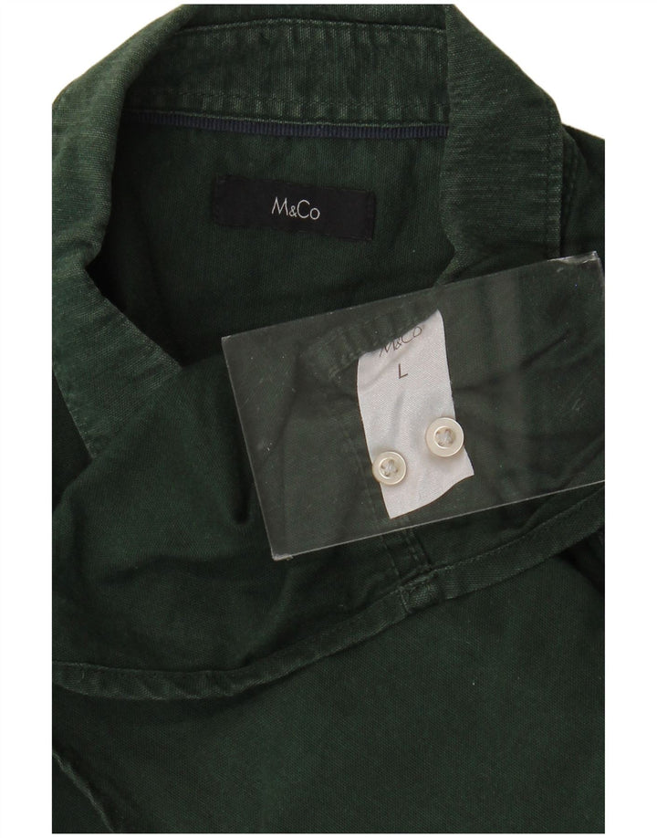 Мужская рубашка M&CO, большая зеленая, хлопок