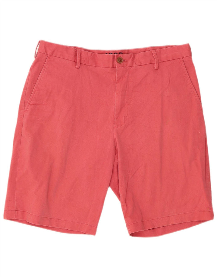 IZOD Мужские шорты чинос W32 Средний Красный Хлопок