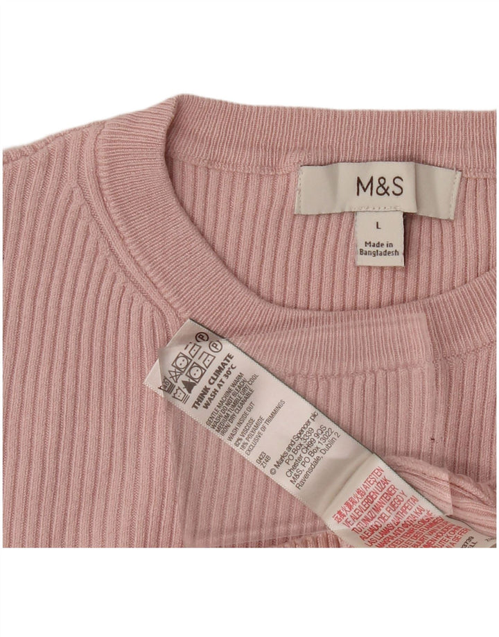 Женская футболка Marks & Spencer Top UK 14, большая розовая вискоза