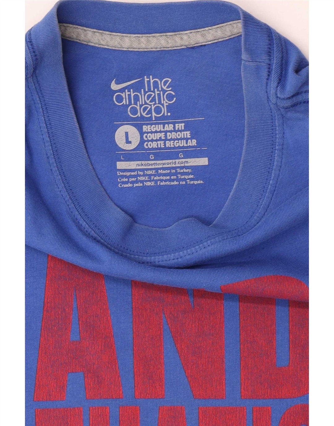 Мужская футболка с графическим принтом Nike Regular Fit, большая синяя