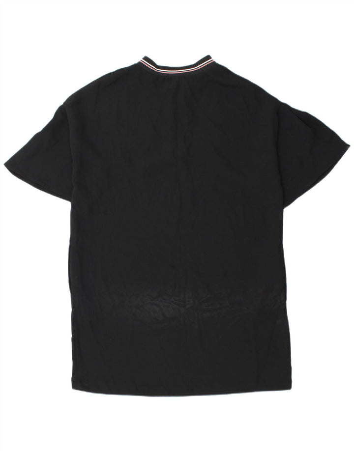 Женское платье прямого кроя Zara с воротником на молнии UK 14, средний черный полиэстер