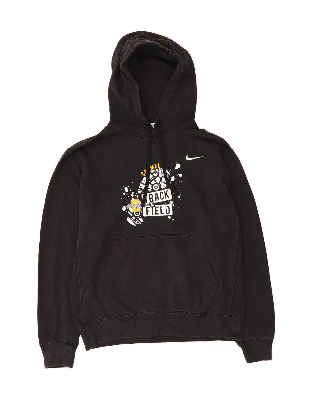 NIKE Mens Graphic Hoodie Jumper Medium Black Cotton Vintage Nike and Second-Hand Nike from Messina Hembry 