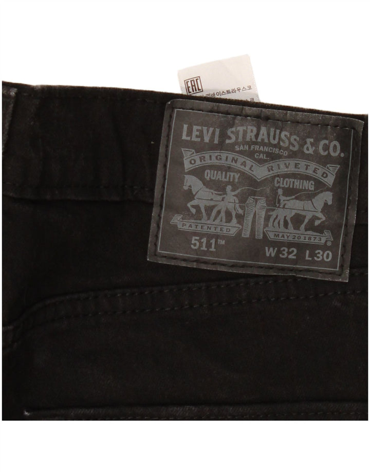 Мужские джинсы Levi's Slim 511 W32 L30, черный хлопок