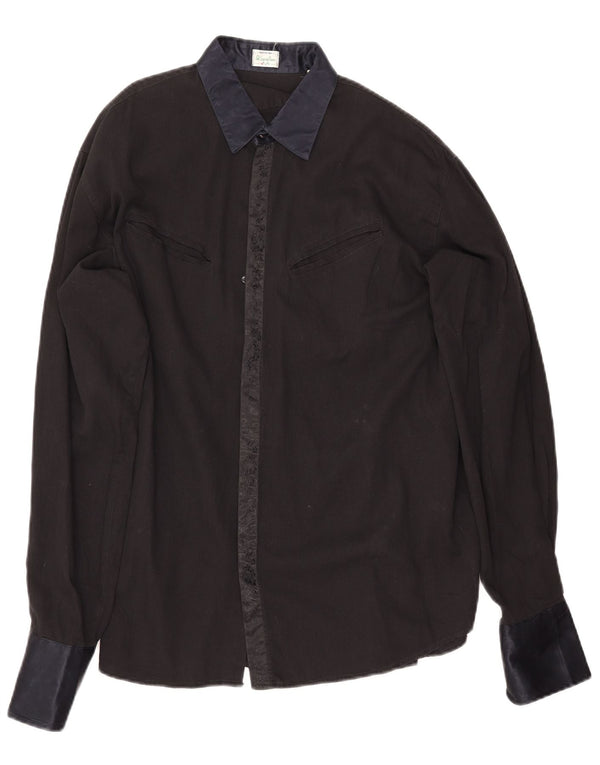 Мужская рубашка Benetton, большая черная, хлопок