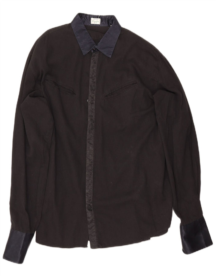 Мужская рубашка Benetton, большая черная, хлопок