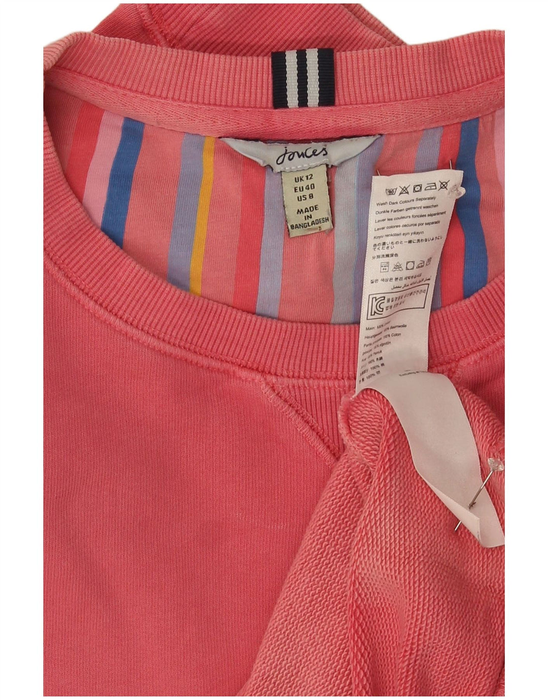 Женский свитер Joules UK 12, хлопковый средний розовый