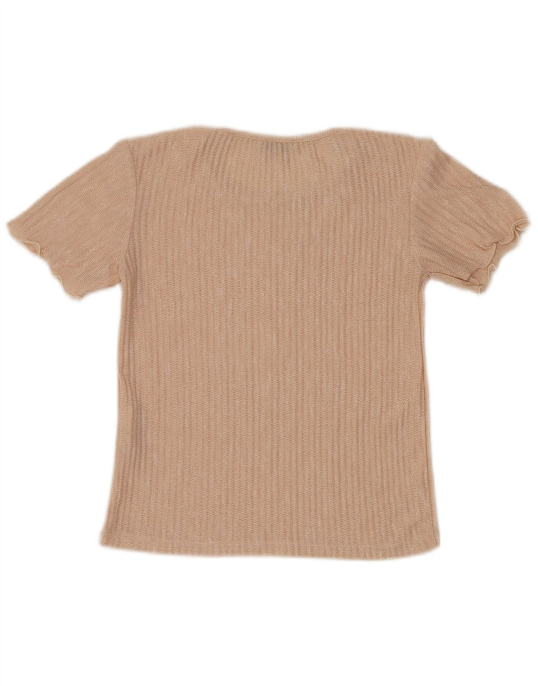 Женская блузка Zara Top UK 10, маленький полиэстер в бежевую полоску