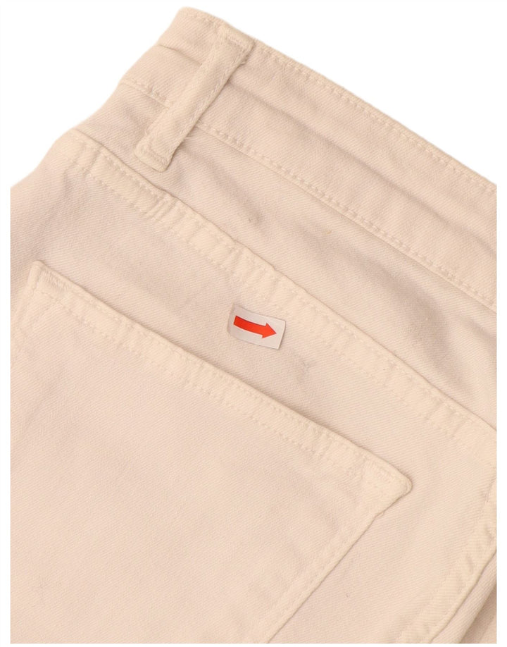 Женские джинсовые шорты-бермуды ZARA EU 38, маленькие W28, белые