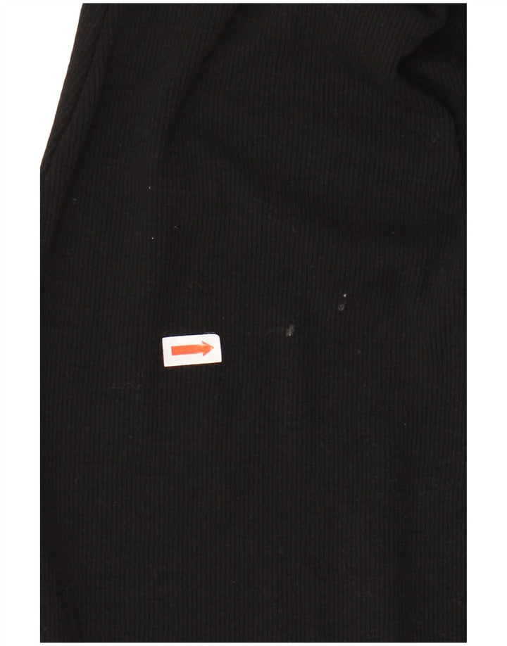 Женское облегающее платье ZARA с длинными рукавами, Великобритания, 8, маленькое черное, хлопок