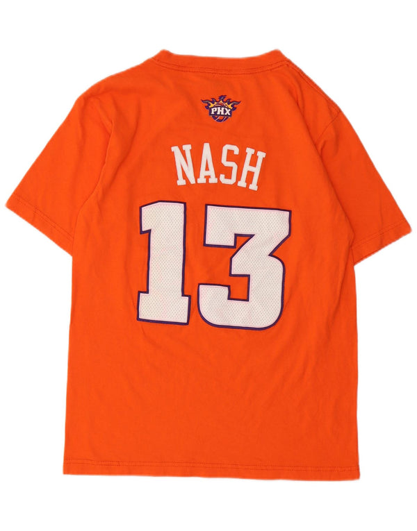 Мужская футболка Adidas Phoenix Suns с рисунком, маленькая оранжевая хлопковая спортивная футболка