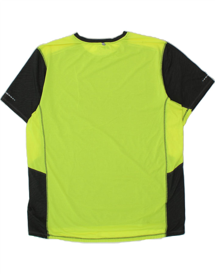 RUSSELL ATHLETIC Mens T-Shirt Top 2XL Black Colourblock Polyester Vintage Russell Athletic and Second-Hand Russell Athletic from Messina Hembry 
