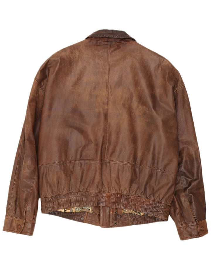 Куртка мужская кожаная Trapper IT 52 XL Коричневая