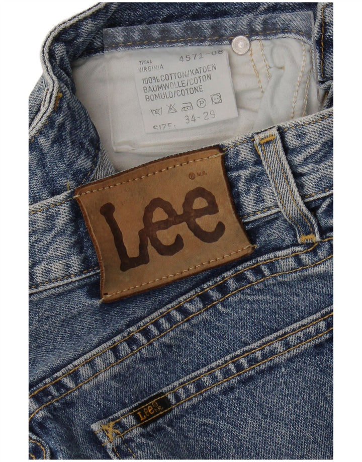 Женские зауженные джинсы LEE с высокой посадкой W34 L29, синие, хлопок