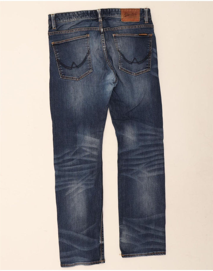Мужские прямые джинсы Superdry W32 L30, синий хлопок