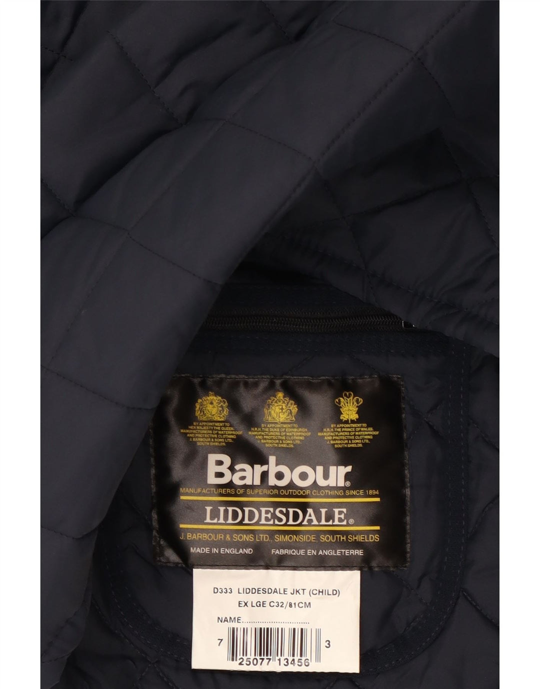 Стеганая куртка Barbour для мальчиков LIDDESDALE 12-13 лет, темно-синяя