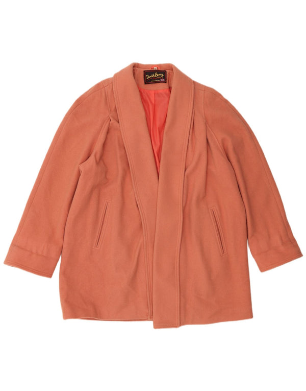 Женское открытое пальто David Barry UK 18 XL, новое шерстяное розовое