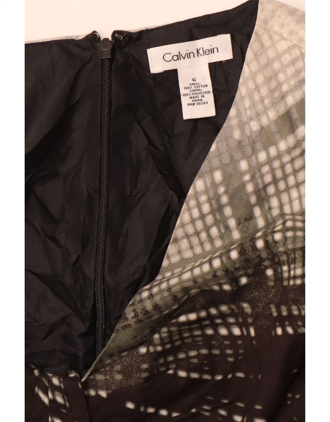 Женское платье-футляр без рукавов CALVIN KLEIN, США 6, средний серый цвет с цветными блоками