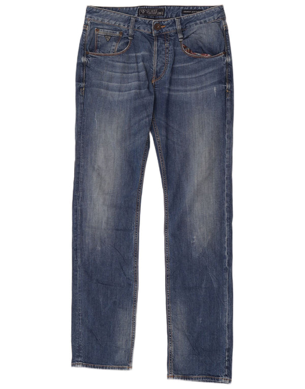 Женские зауженные зауженные джинсы Guess Vermont W31 L34, синие, хлопок