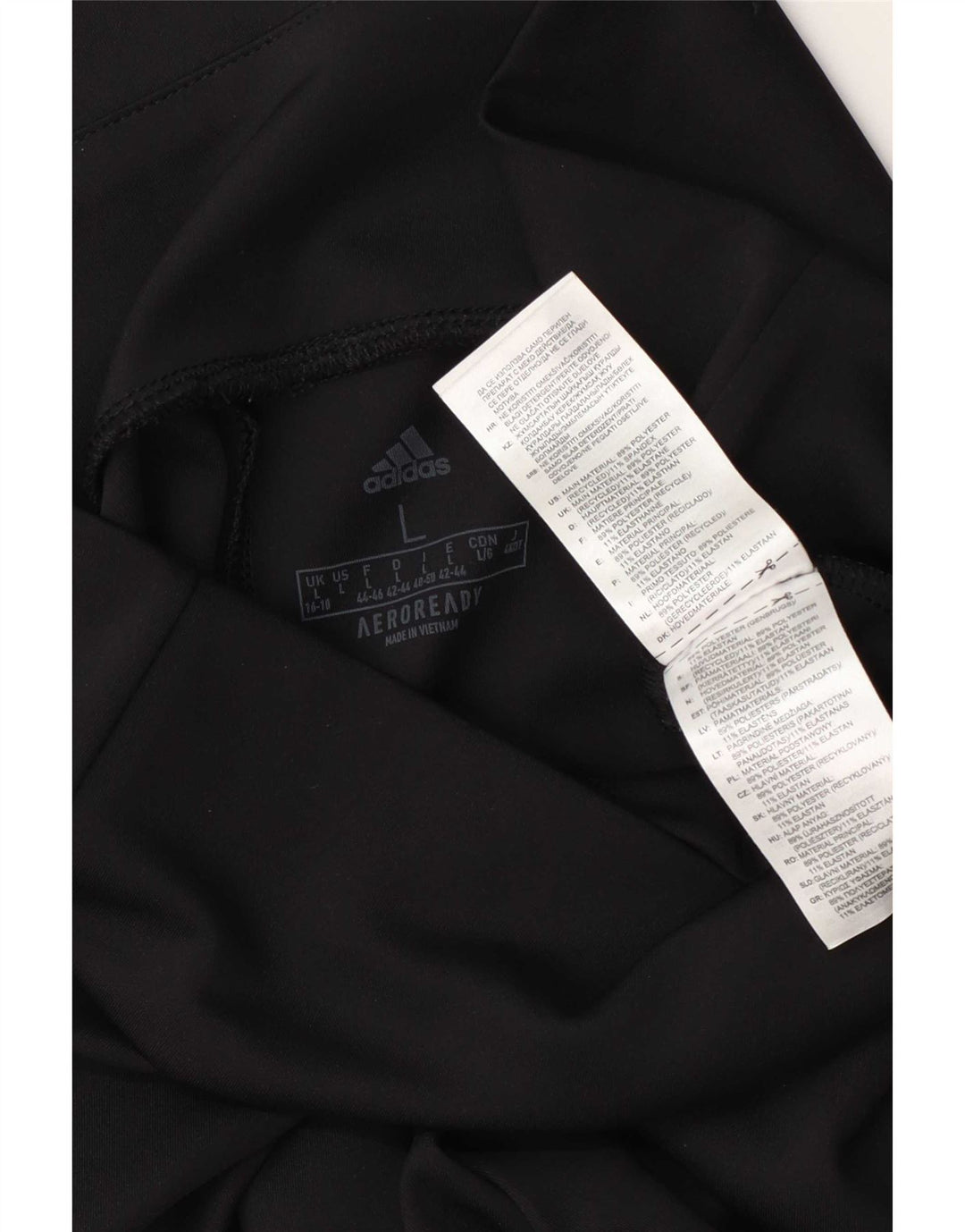Женские леггинсы Adidas Aeroready UK 16/18, большой черный полиэстер