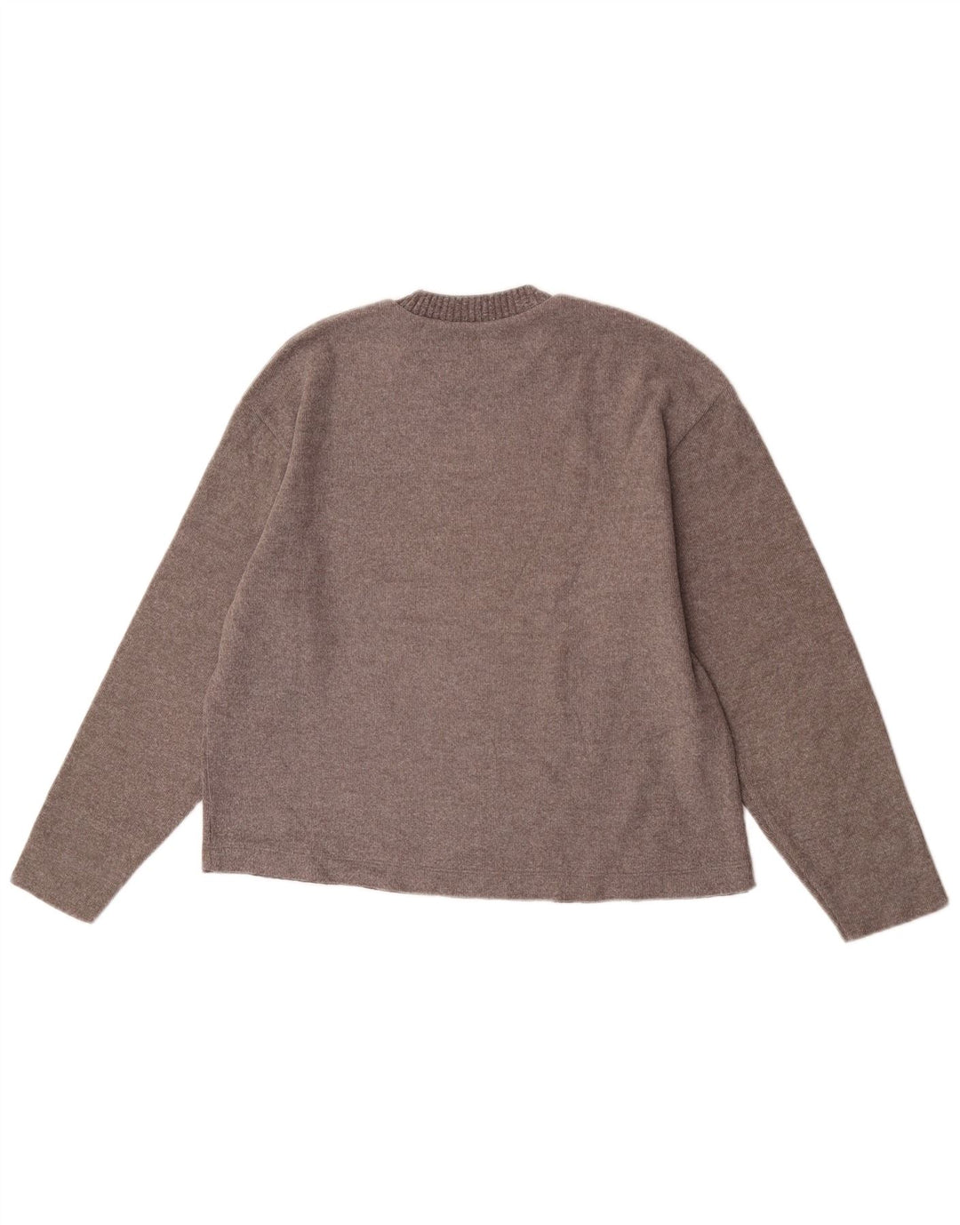 Женский свободный джемпер с круглым вырезом Zara UK 10, маленький коричневый полиэстер