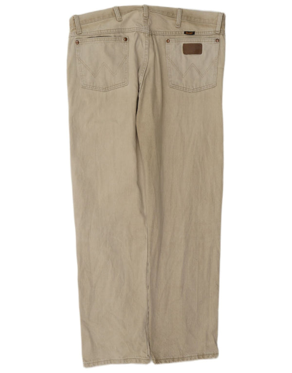 Мужские прямые джинсы Wrangler W38 L32, бежевый хлопок
