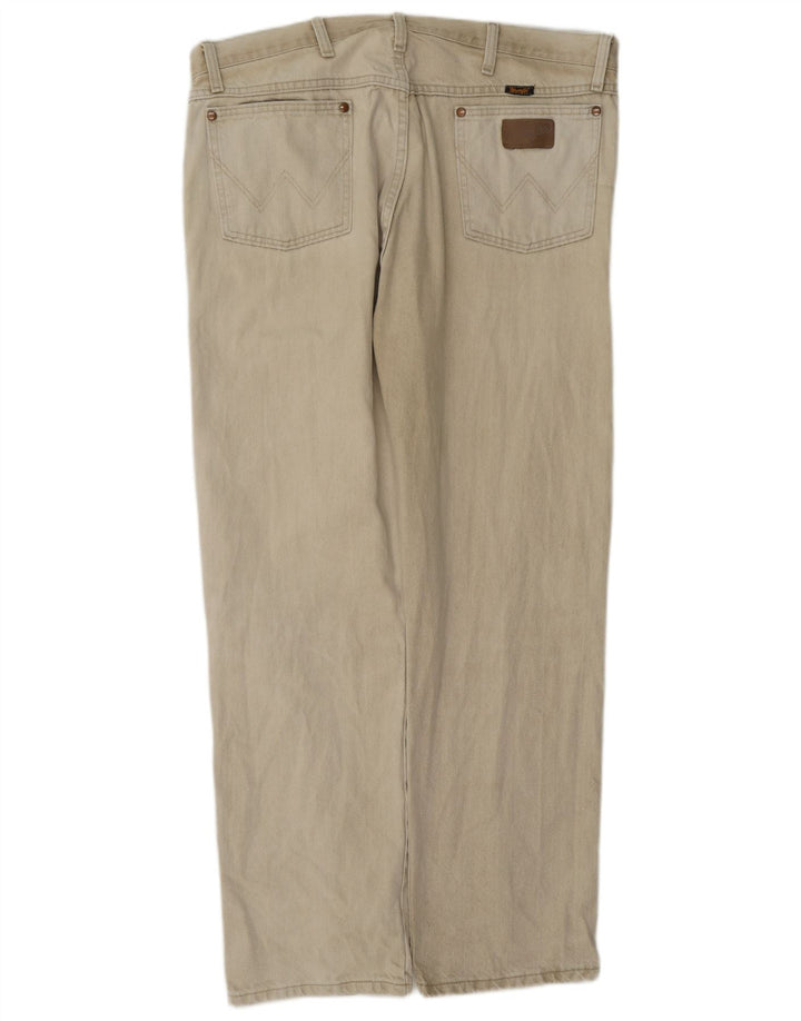 Мужские прямые джинсы Wrangler W38 L32, бежевый хлопок
