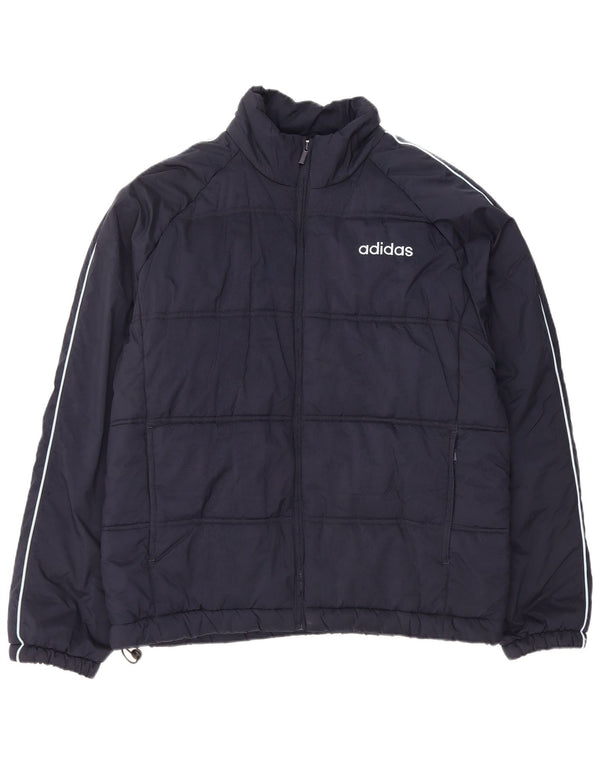 Мужская утепленная куртка Adidas UK 42 XL Темно-синий полиэстер