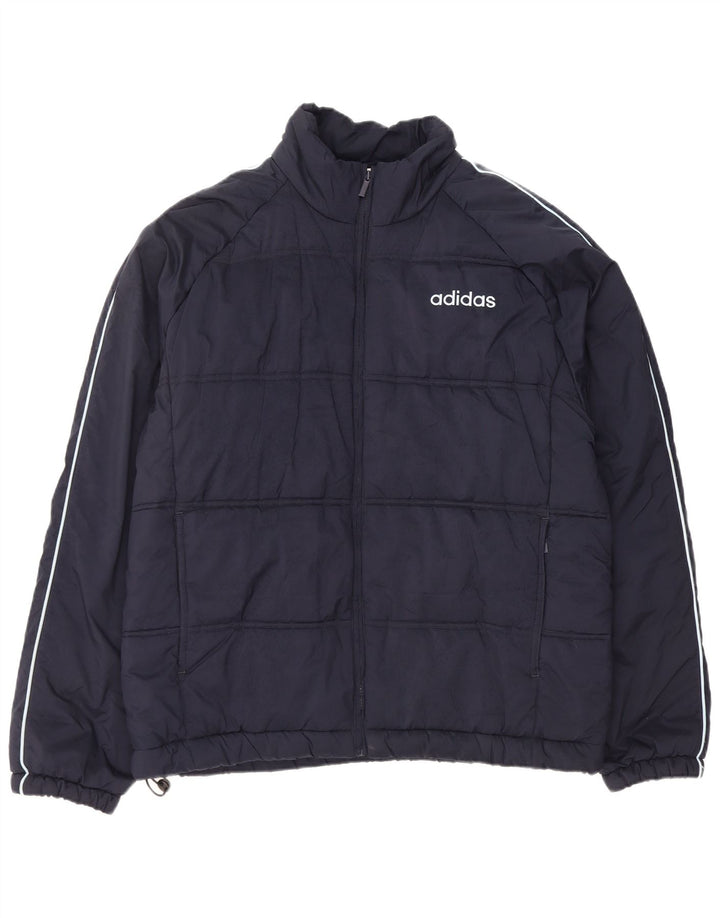 Мужская утепленная куртка Adidas UK 42 XL Темно-синий полиэстер