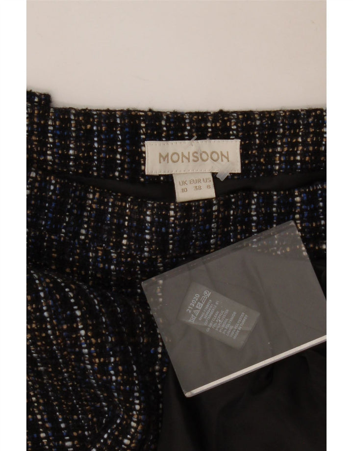 MONSOON Womens Mini Skirt UK 10 Small W30  Navy Blue Flecked Polyester