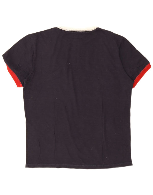 Napapijri Мужская футболка с рисунком, большой темно-синий хлопок