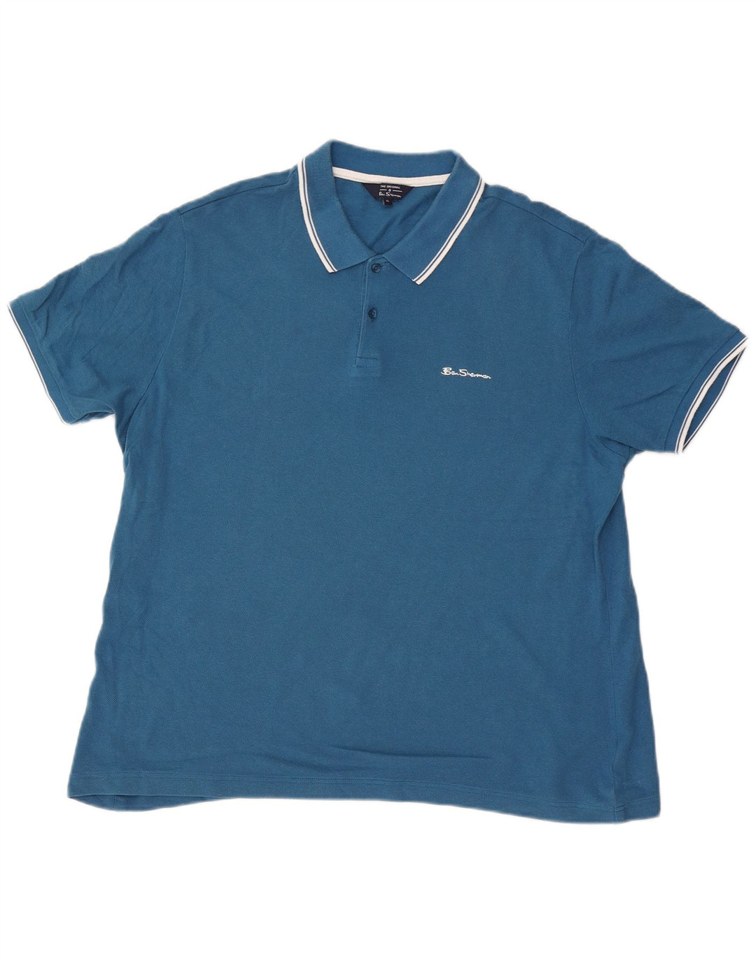 Мужская рубашка поло Ben Sherman XL, синяя, хлопок