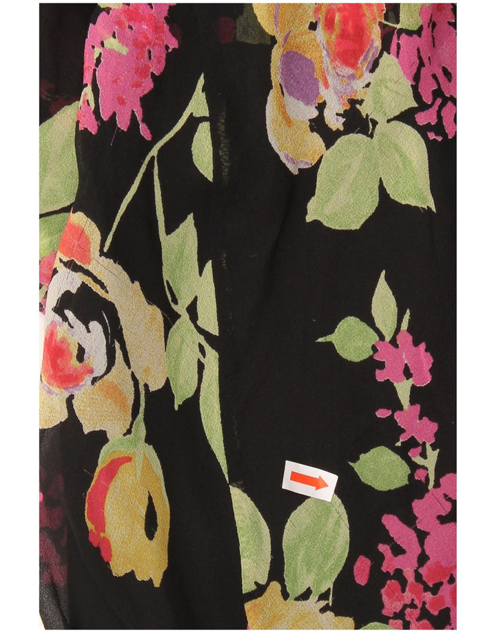 Женское платье-комбинация SUPERIOR IT 44, средний черный с цветочным принтом