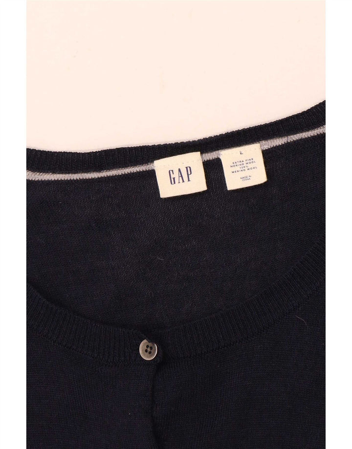 Женский кардиган Gap UK 16, большой темно-синий шерстяной свитер