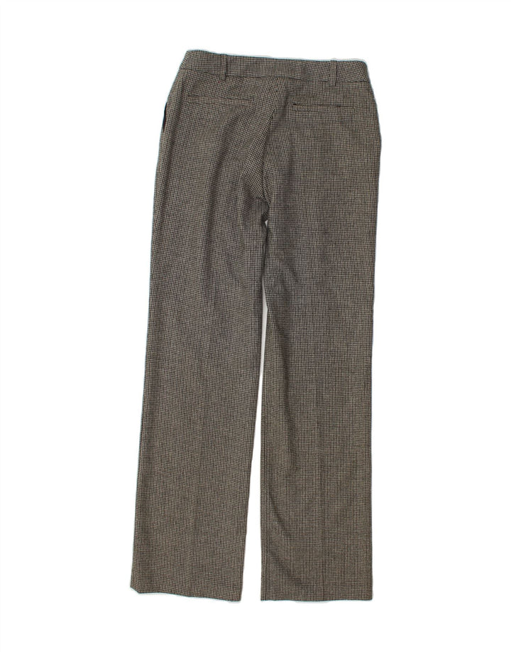 VINTAGE Womens Chino Trousers IT 42 Medium W28 L33 Grey Houndstooth Vintage Vintage and Second-Hand Vintage from Messina Hembry 