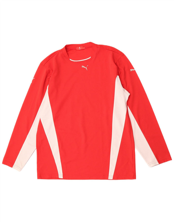 Мужской топ Puma с длинным рукавом XL, красный, цветной блок