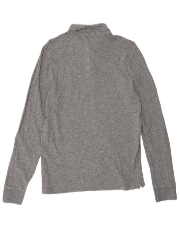 Мужская рубашка-поло приталенного кроя Hugo Boss, маленькая серая