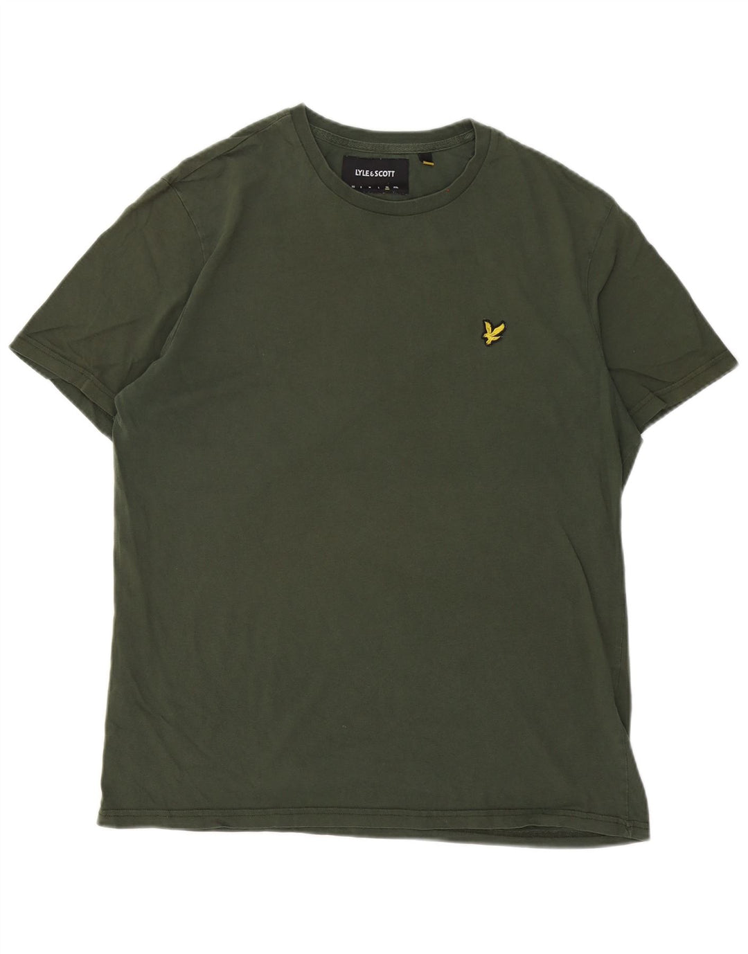 Мужская футболка Lyle & Scott Top XL из хлопка цвета хаки