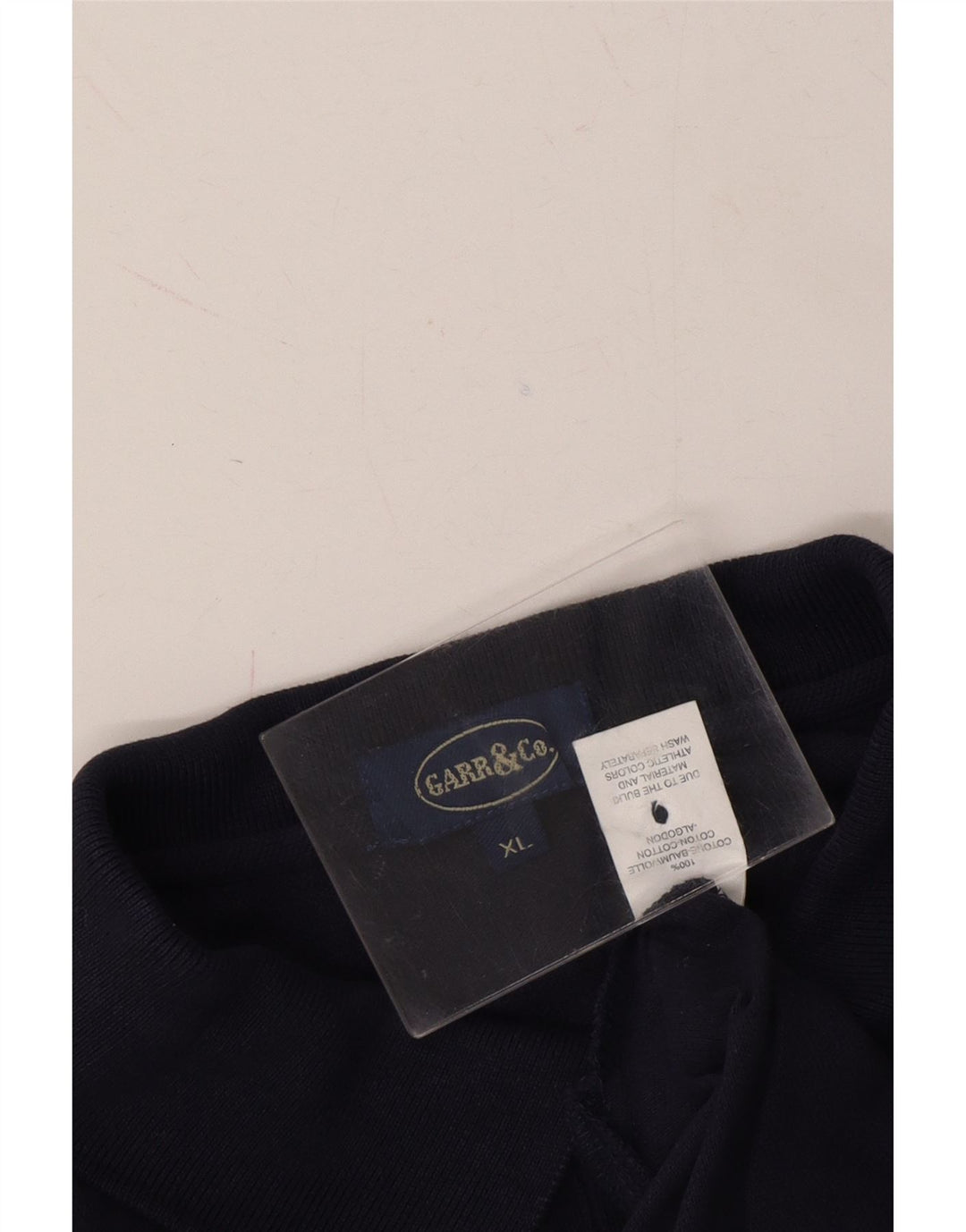 VINTAGE Mens Polo Shirt XL Navy Blue Cotton Vintage Vintage and Second-Hand Vintage from Messina Hembry 