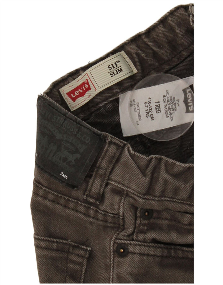 Джинсы Levi's 511 Slim для мальчиков 6–7 лет W20 L20, зеленый хлопок
