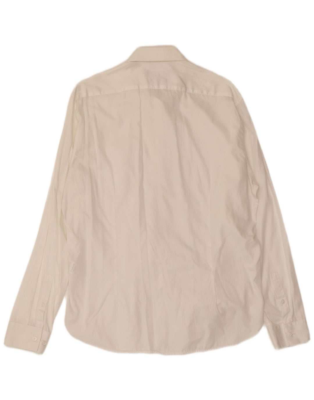 Dkny Мужская приталенная рубашка из хлопка среднего размера белого цвета