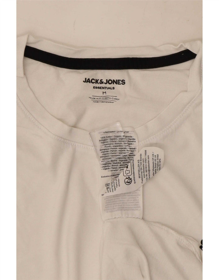 Мужская футболка Jack & Jones из белого хлопка среднего размера