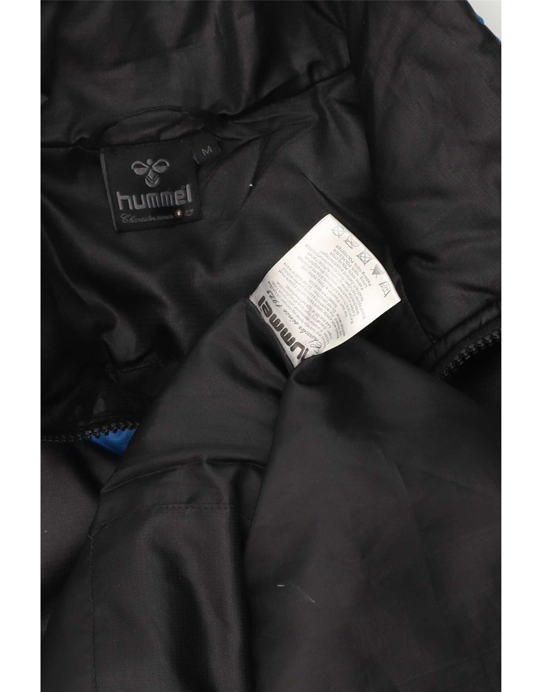 Мужская стеганая куртка Hummel UK 38, средний черный полиэстер с цветными блоками