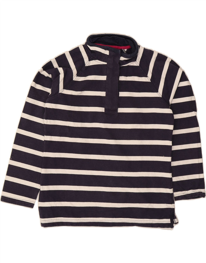MOUNTAIN WAREHOUSE Womens Sweatshirt Jumper UK 12 Medium Navy Blue Striped Vintage Mountain Warehouse and Second-Hand Mountain Warehouse from Messina Hembry 