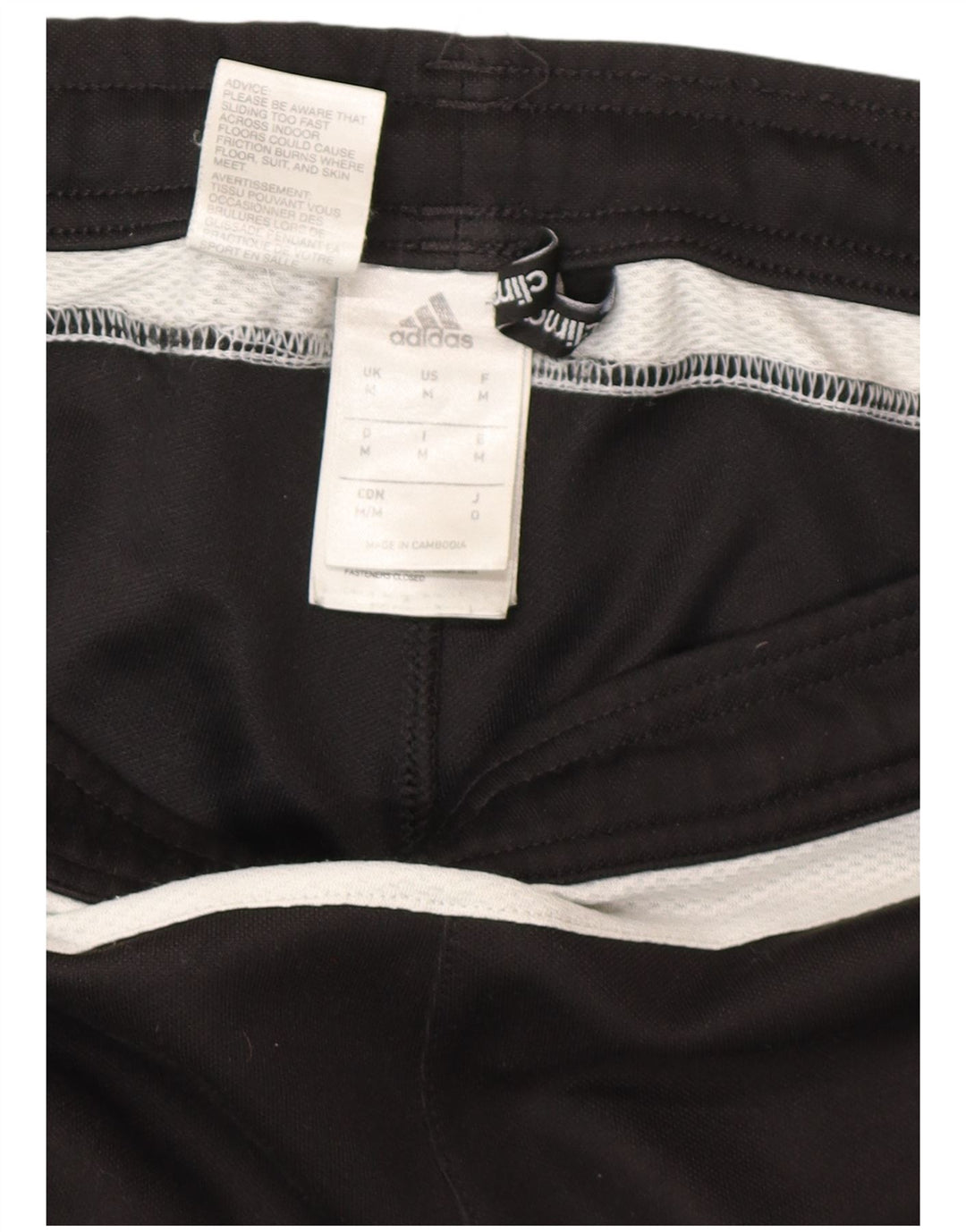 Мужские спортивные брюки ADIDAS Climalite, средние черные с цветными блоками