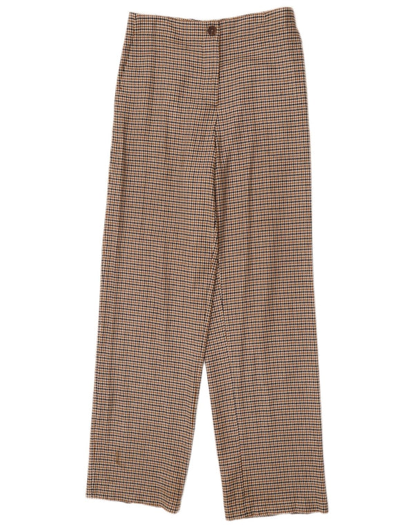 Женские брюки чинос Massimo Dutti EU 42, большие W32 L32, коричневые с узором «гусиные лапки»