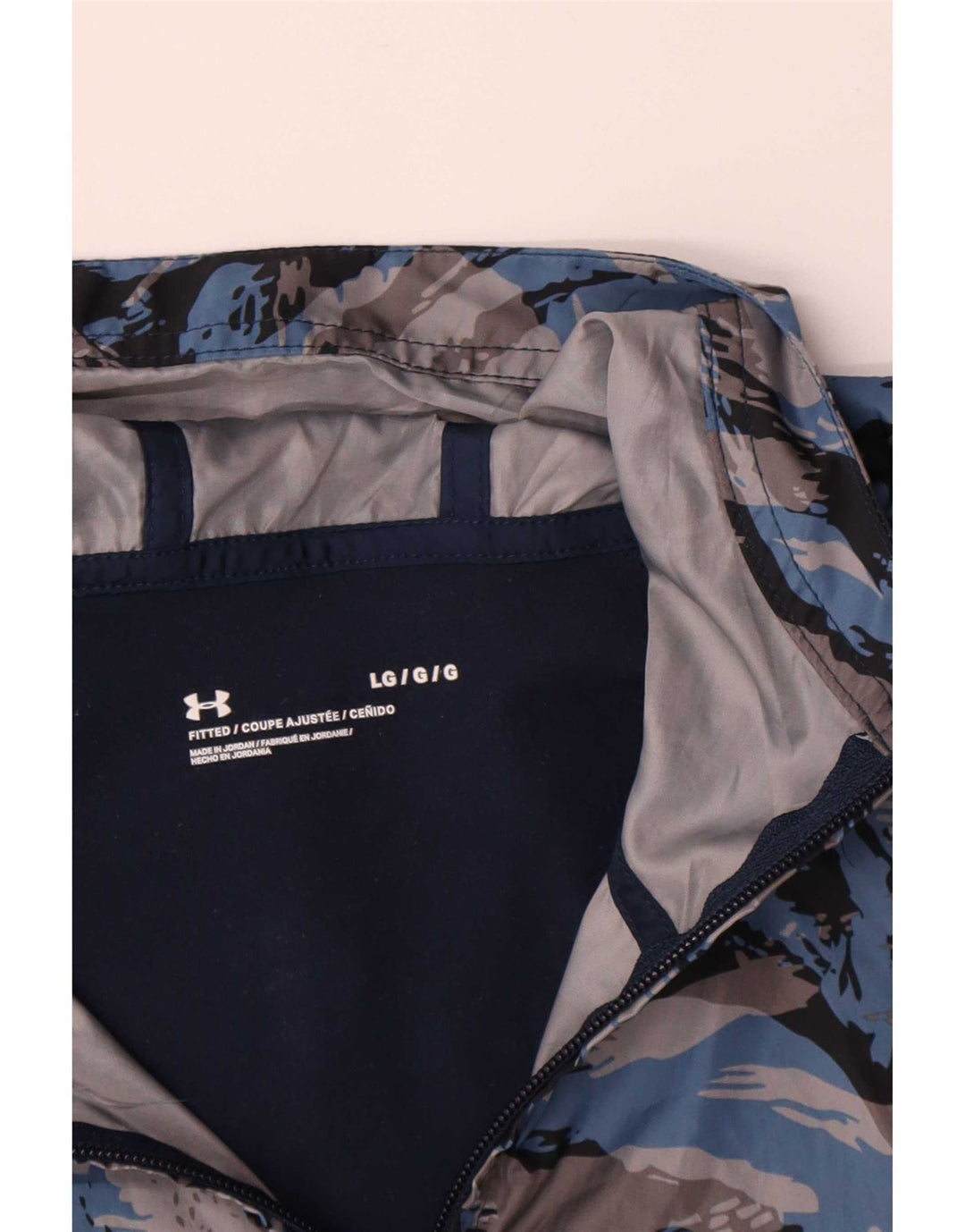 Мужской пуловер с капюшоном Under Armour, большой темно-синий камуфляжный топ