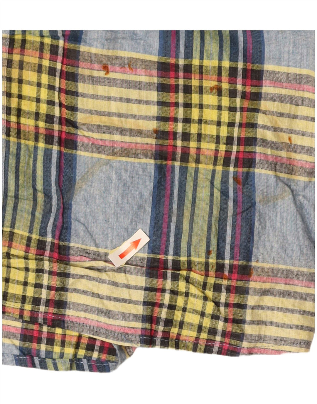 Мужская рубашка с коротким рукавом BASIC, средний цвет, хлопковая клетка в клетку